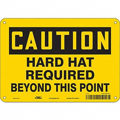 Safety Sign 7 inx10 in Polyethylene