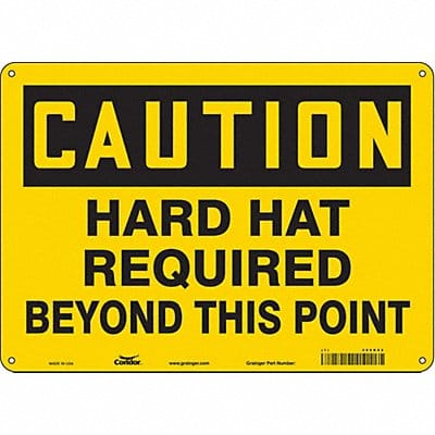 Safety Sign 10 inx14 in Polyethylene