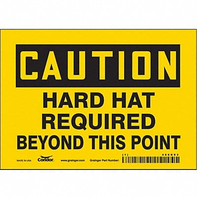 Safety Sign 5 inx7 in Vinyl