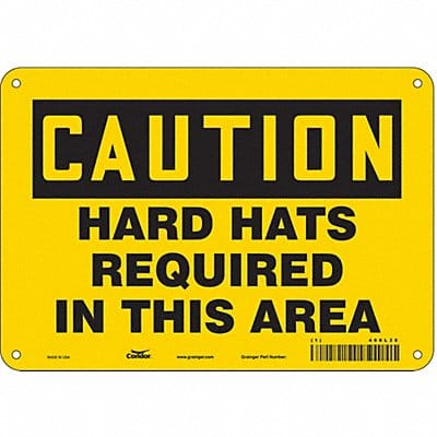 Safety Sign 7 in x 10 in Polyethylene