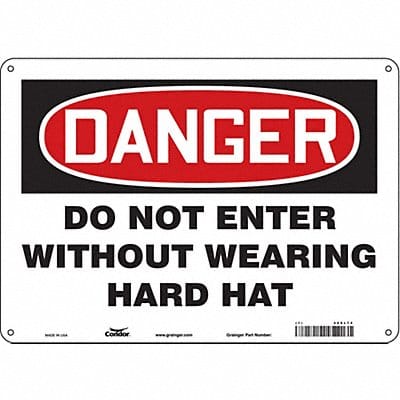 Safety Sign 10 inx14 in Aluminum