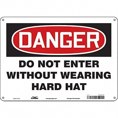 Safety Sign 10 in x 14 in Polyethylene