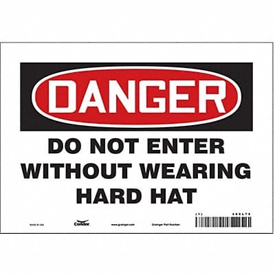 Safety Sign 7 in x 10 in Vinyl