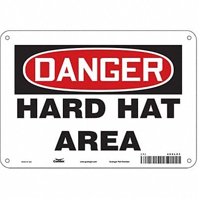 J6929 Safety Sign 7 in x 10 in Aluminum