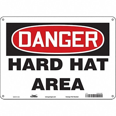 J6929 Safety Sign 10 inx14 in Polyethylene