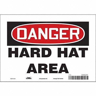 J6929 Safety Sign 7 in x 10 in Vinyl