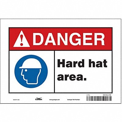 Safety Sign 7 in x 10 in Vinyl