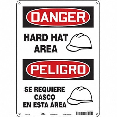 Safety Sign 14 inx10 in Polyethylene