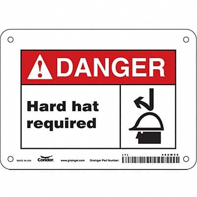 Safety Sign 5 in x 7 in Aluminum