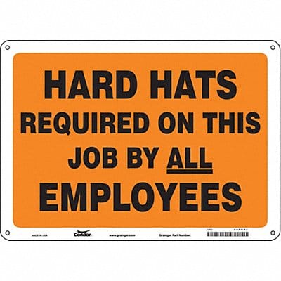 Safety Sign 10 in x 14 in Polyethylene