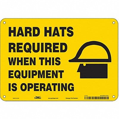 Safety Sign 7 in x 10 in Polyethylene