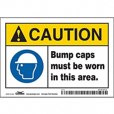 Safety Sign 3 1/2 inx5 in Vinyl