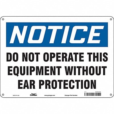 Safety Sign 10 in x 14 in Polyethylene