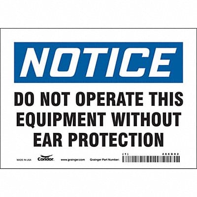 Safety Sign 5 in x 7 in Vinyl