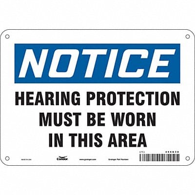 Safety Sign 7 inx10 in Polyethylene