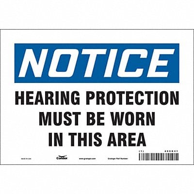 Safety Sign 7 inx10 in Vinyl