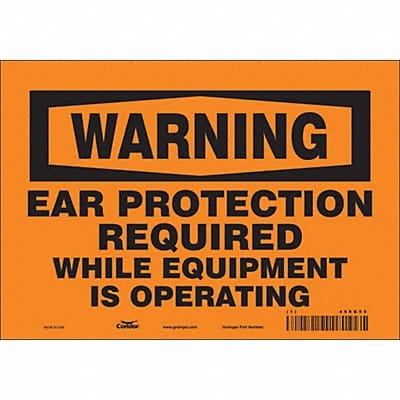 Safety Sign 7 in x 10 in Vinyl