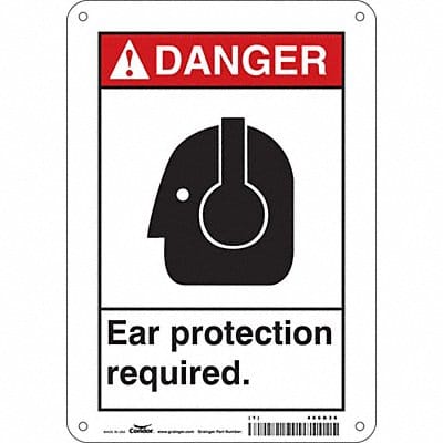 Safety Sign 10 in x 7 in Polyethylene