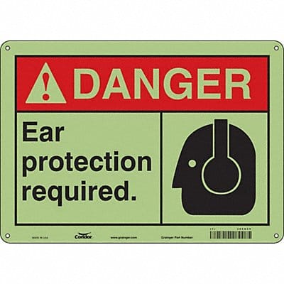 Safety Sign 10 in x 14 in Polyethylene