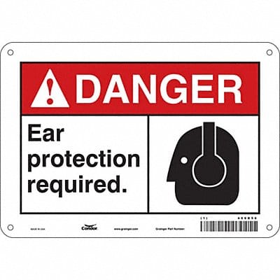 Safety Sign 7 in x 10 in Polyethylene