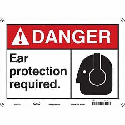 Safety Sign 10 in x 14 in Polyethylene