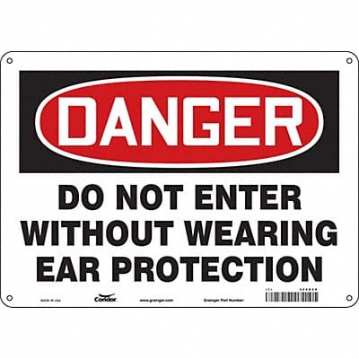 Safety Sign 10 in x 14 in Aluminum