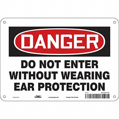 Safety Sign 7 inx10 in Polyethylene