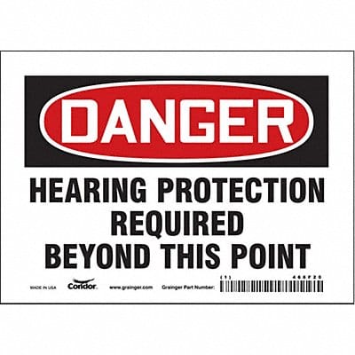 Safety Sign 5 in x 7 in Vinyl