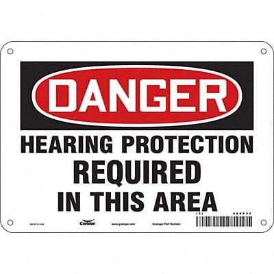 Safety Sign 7 inx10 in Polyethylene