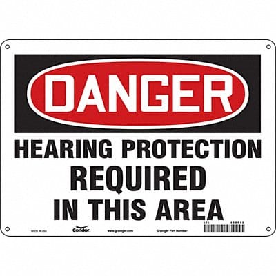 Safety Sign 10 in x 14 in Polyethylene