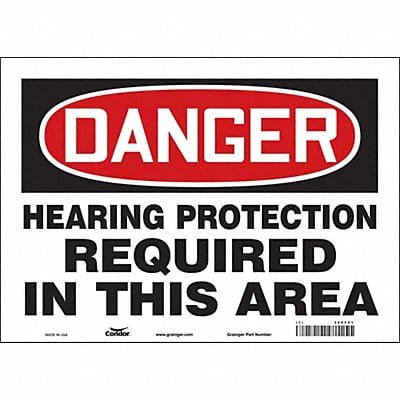 Safety Sign 10 in x 14 in Vinyl