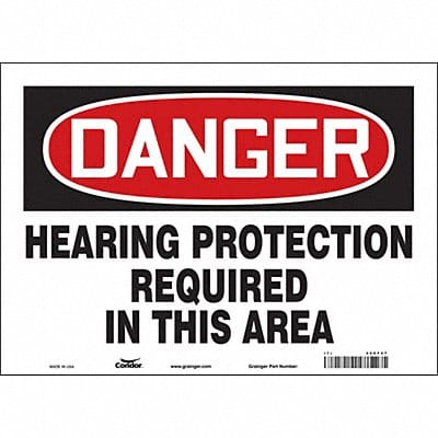 Safety Sign 10 in x 14 in Vinyl