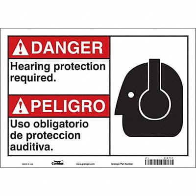 Safety Sign 10 in x 14 in Vinyl