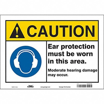 Safety Sign 10 in x 14 in Vinyl