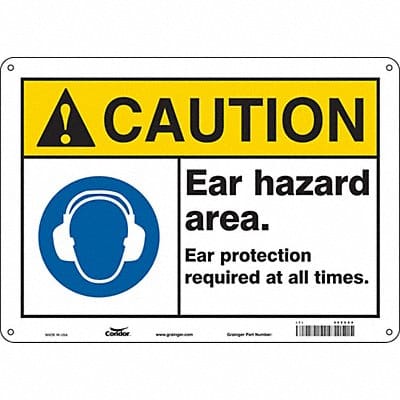 Safety Sign 10 in x 14 in Vinyl