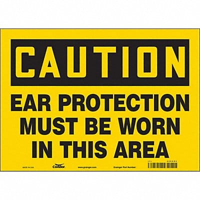 Safety Sign 10 in x 14 in Vinyl