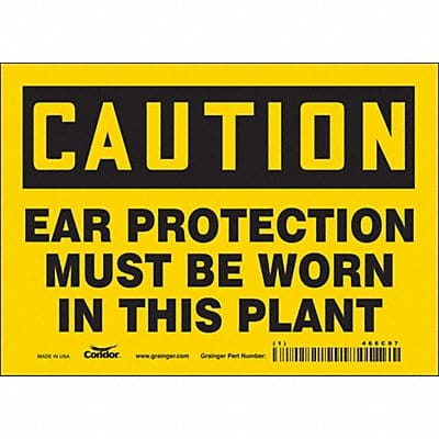 Safety Sign 5 in x 7 in Vinyl