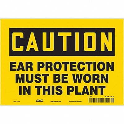 Safety Sign 7 in x 10 in Vinyl