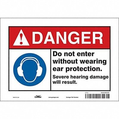 Safety Sign 7 in x 10 in Vinyl