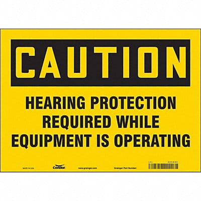 Safety Sign 10 inx14 in Vinyl