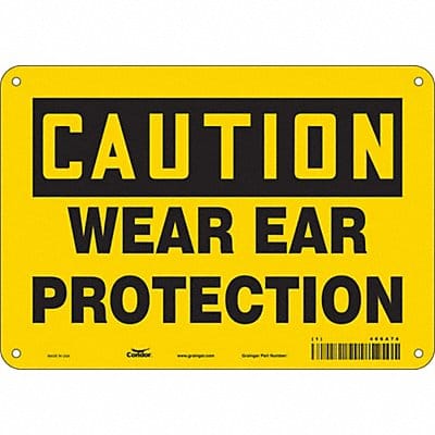 Safety Sign 7 inx10 in Polyethylene