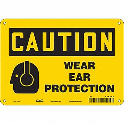 Safety Sign 7 in x 10 in Aluminum