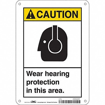 Safety Sign 10 in x 7 in Aluminum