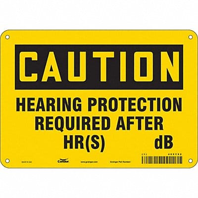 Safety Sign 7 inx10 in Polyethylene