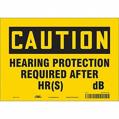 Safety Sign 7 in x 10 in Vinyl