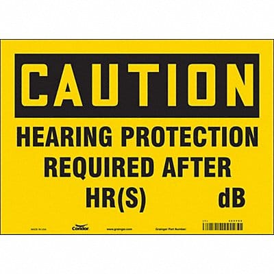 Safety Sign 10 in x 14 in Vinyl