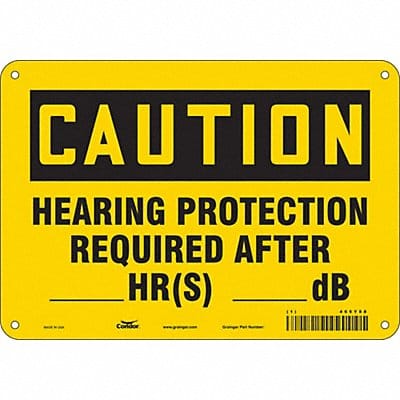 Safety Sign 7 in x 10 in Polyethylene