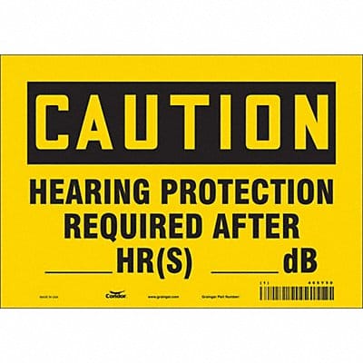 Safety Sign 7 in x 10 in Vinyl