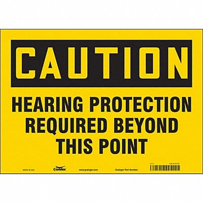 Safety Sign 10 inx14 in Polyethylene