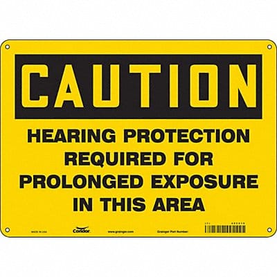 Safety Sign 10 in x 14 in Polyethylene